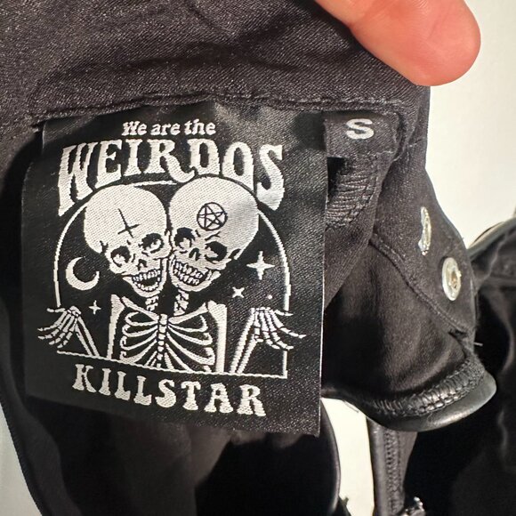 Killstar Regiment Skater Mini Dress in Black - Picture 4 of 5